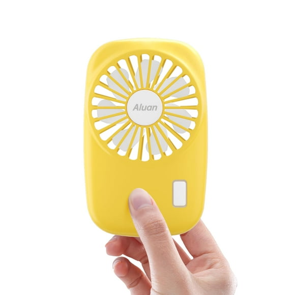 Ventilador de mano Aluan P10 Mini USB Recargable Amarillo