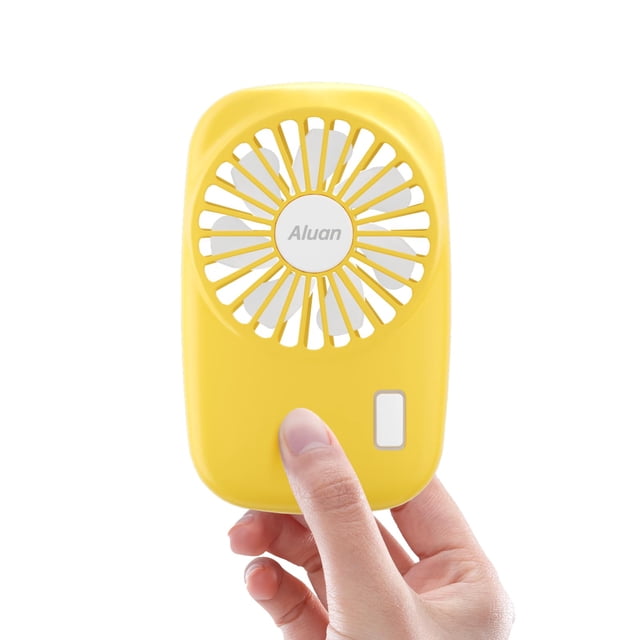 Ventilador de mano Aluan P10 Mini USB Recargable Amarillo