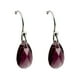 thumbnail image 3 of Juego de aretes y cadena ZVEZDA con dije en forma de hoja plata mexicana ley .925 amatista, 3 of 5