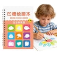 thumbnail image 2 of Grooved Tracing Drawing Notebook, Food & Daily Life Theme Reusable Sketch Book Painting Templates for Art Training, Spiral Notebook for Ages 2-8, By Huiing, 2 of 2