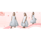 thumbnail image 4 of Vestido de Niña de Flores Blanco Hueso con Cinturón para Boda Fiesta Dama de Honor 4, 4 of 10