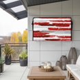 thumbnail image 2 of Outdoor TV Cover 40x25x4.5in, Abstract Red Grey Striped Weatherproof TV Screen Protector with Zipper, Modern Paint Pattern Outside Television Cover Fits Up to 40-43", 2 of 9