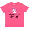 thumbnail image 3 of Inktastic My Godmother Loves Me Unicorn Youth T-Shirt, 3 of 5