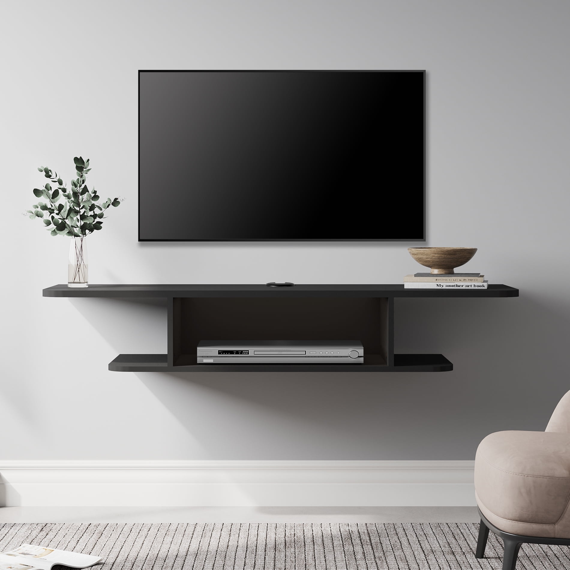 FITUEYES Wall Mount TV Stand for TVs up to 50", Black
