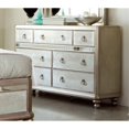 thumbnail image 3 of Wooden Dresser with Seven Drawers and Turned Legs, Silver, 3 of 3
