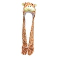 thumbnail image 3 of 2 piezas de divertido gorro de peluche de animal, cálido, bufanda, manoplas, disfraz Jirafa Mariquita, 3 of 9