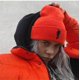 thumbnail image 3 of Gorro unisex con volantes para hombre y mujer, gorro de punto cálido para invierno, gorro de hip-hop con puños, gorro tejido con calavera lisa, tocado, 3 of 5