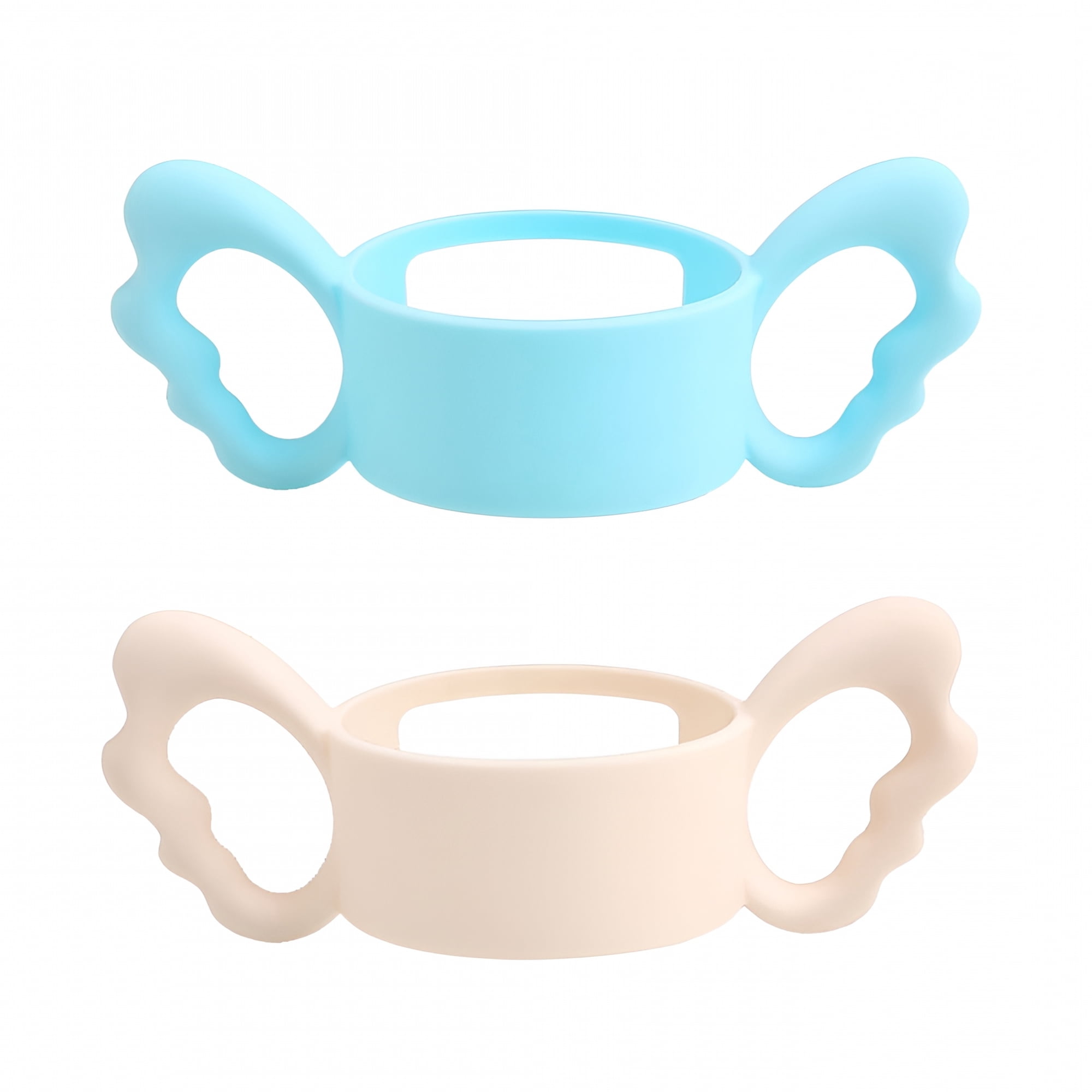 ACDANC Silicone Baby Bottle Handles for Wide Neck Bottles, Ergonomic Infant Grips to Encourage Independent Feeding and Transition to Cup, Durable Nursery and Travel Accessories