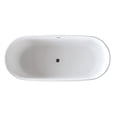 thumbnail image 2 of Anzzi FT511-0025 5.9 ft. Sabbia Man-Made Stone Freestanding Non-Whirlpool Bathtub in Matte White & Kros Series Faucet in Chrome, 2 of 11