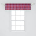 thumbnail image 2 of Ambesonne Checkered Valance Pack of 2, Retro British Culture, 54"X12", Purple Lavender Orange, 2 of 2