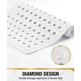 thumbnail image 2 of HITSLAM Bath Tub Shower Mat,35"x16" Washable Bathtub Mats,Suction Cups and Drain Holes to Keep Tubs Clean,White, 2 of 8