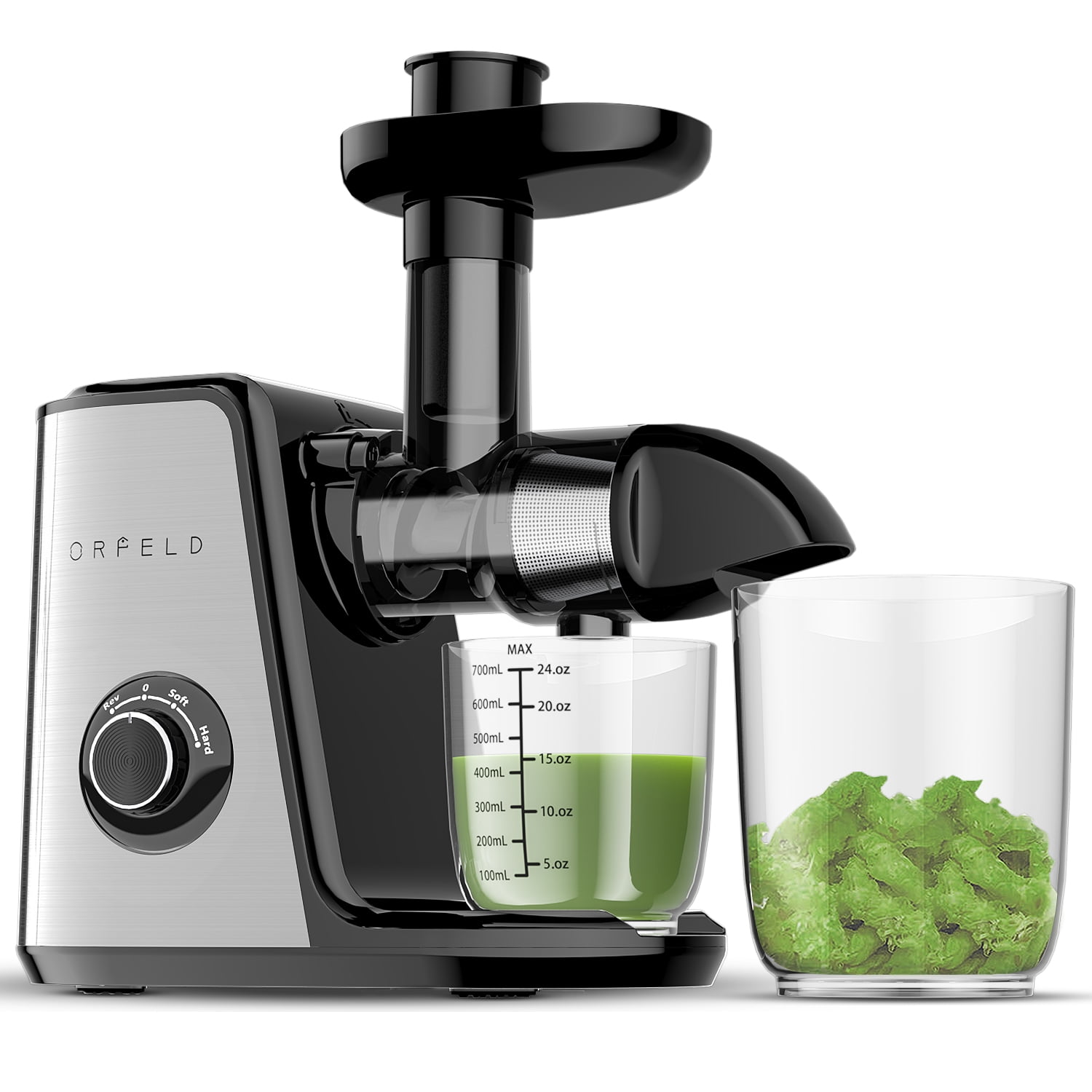 ORFELD Cold Press Juicer, ORFELD Slow Masticating Juicer Extractor Easy to Clean, Reverse