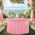 thumbnail image 3 of Spandex Round Table Cloths For 60 Inch Table, Wrinkle Free Stretchy Round Tablecloths, Washable Table Covers For Wedding Birthday Parties Banquet, 3 of 5