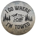 thumbnail image 3 of I Go Where Round Carpet Circle Rug Outdoor Patio Area Rug Washable Large Area Rugs Hallway Room Decor Fitness Mats, 3 of 8