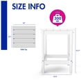 thumbnail image 2 of FODINGHILL Outdoor Side Table Set of 2,All Weather HDPE Adirondack Patio Table,Square End Table for Pool Balcony Deck Porch Lawn Backyard,White, 2 of 9