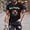 Black, variant on Blczomt Big and Tall Men's T Shirts Vintage White Oversized T Shirt Los Angeles California Big & Tall Summer Men's T-Shirts