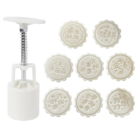 

Sardfxul 50g Plastic Mooncake Mould 3D Chinese Words Shaped Moon Cake Mold DIY Kitchen Baking Accessories for Mid-Autumn Festival