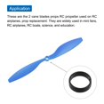 thumbnail image 4 of Uxcell 10Pcs 1045 RC Propellers Blade Prop 2 Vane 25.4cm Dia Plastic for RC Quadcopter, Blue with 6 Plastic Washers, 4 of 6