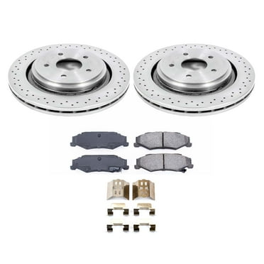 Ultimate Brakes Rear Ceramic Brake Pad and Rotor Kit with Hardware WM80648