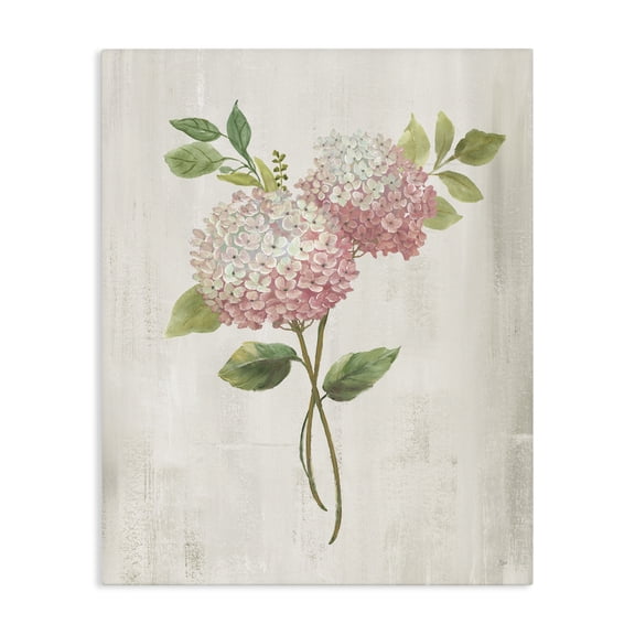 Stupell Industries Shabby Chic Pink Hydrangea Paired Stems Canvas Art, 16 x 20, by Nan