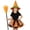 Orange, variant on LYHaoo 3 Pcs Halloween Witch for Girls, Kids Tutu Skirt Hat Broom Girls Party Skirt Set for Dress up and Photo Props(L)