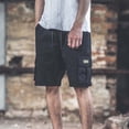 thumbnail image 6 of Thousandth Streetwear Cargo Shorts Men Vintage Elastic Waist Everyday Shorts Drawstring Casual Work Shorts Breathable Fashion Summer Shorts for Men, 6 of 8