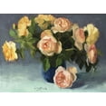 thumbnail image 2 of Strube, Ling 32x25 White Modern Wood Framed Museum Art Print Titled - Summer Roses, 2 of 4