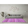thumbnail image 3 of Ahgly Company Indoor Round Abstract Purple Modern Area Rugs, 5' Round, 3 of 4