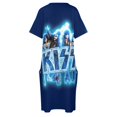 thumbnail image 4 of KISS ? the Band - Vestido holgado con bolsillos y brillo energético azul para mujer (2025) Vestido para niña, 4 of 6