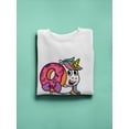 thumbnail image 3 of Unicorn With A Donut Sweatshirt Women -SPIdeals Designs, Female XX-Large, 3 of 4