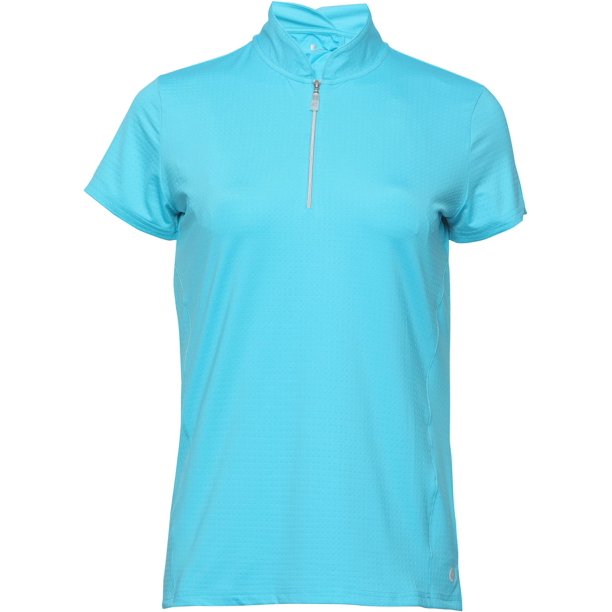 Download Bette & Court Women's Petal ¼-Zip Mock Neck Golf Polo ...