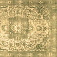 thumbnail image 1 of Ahgly Company Machine Washable Indoor Square Medallion Brown Traditional Area Rugs, 6' Square, 1 of 4