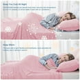 thumbnail image 4 of SPACEMUSE Cooling Comforter 60"x50" | Ultra Lightweight & Breathable Summer Blanket for Kids, Night Sweats & Hot Sleepers – Light & Airy Design (Pink), 4 of 5