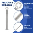 thumbnail image 3 of Uxcell 5Pcs M5x63mm Machinery Lifting Shoulder Eye Bolts Threaded Screw Eyebolt, 3 of 7