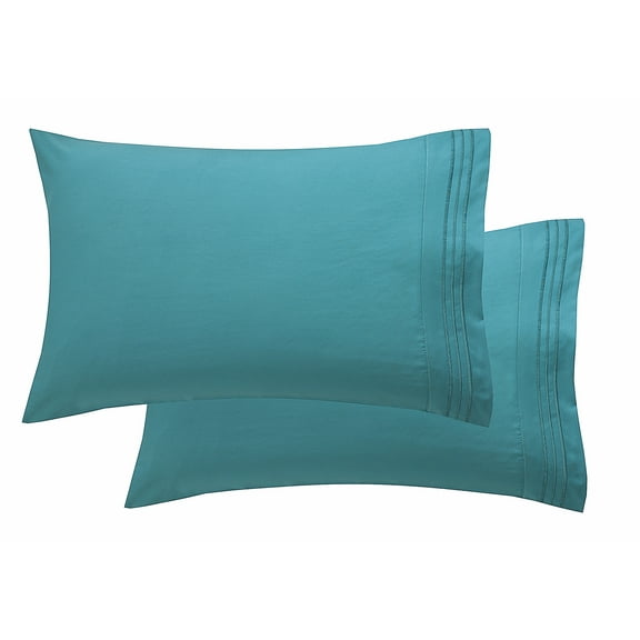 1800 Preimer Hotel Collection Egyptian Quality Super Soft Wrinkle Free 2-Piece Pillowcases- King Size-Turquoise