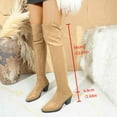 thumbnail image 2 of Thigh High Block Heel Boot Women Pointed Toe Stretch Over The Knee Boots, 2 of 8