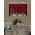thumbnail image 6 of Outdoor TV Cover 70 to 75 Inch Weatherproof, Red Winter Christmas Snowman Waterproof TV Screen Protector for Outside Decor with Zipper and Pocket 68"L x 42"H , White Snowflakes Pattern, 6 of 7