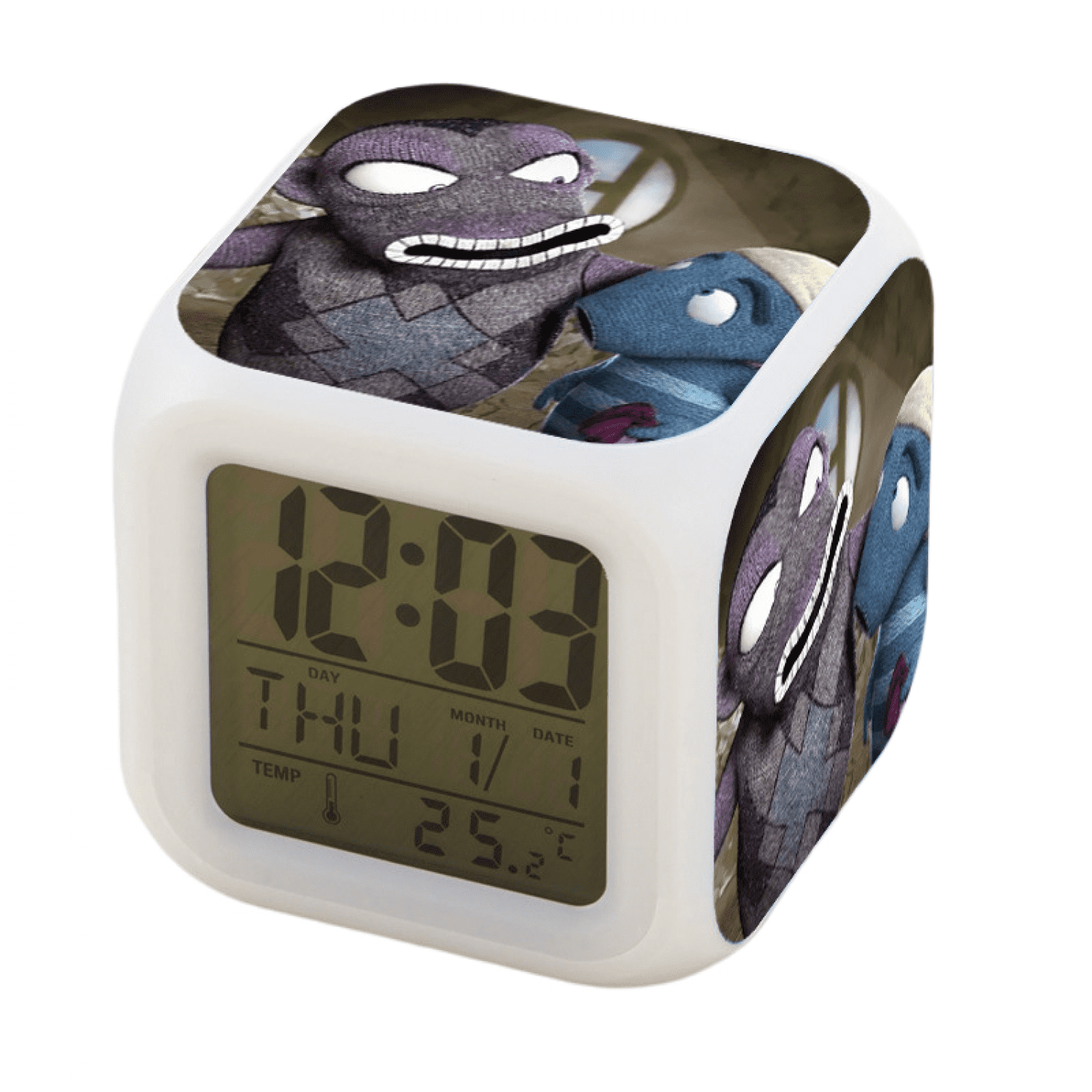 AVEKI LED Digital Bedroom Alarm Clock Easy Setting Cube Wake Up Clocks