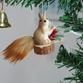 thumbnail image 6 of Mini Christmas Tree Decorations, Cute Squirrel Hanging Figurines, Forest Animal Ornaments, Pine Cones, Holiday Decorations for Xmas Tree, Home, and Table Decor, 6 of 6