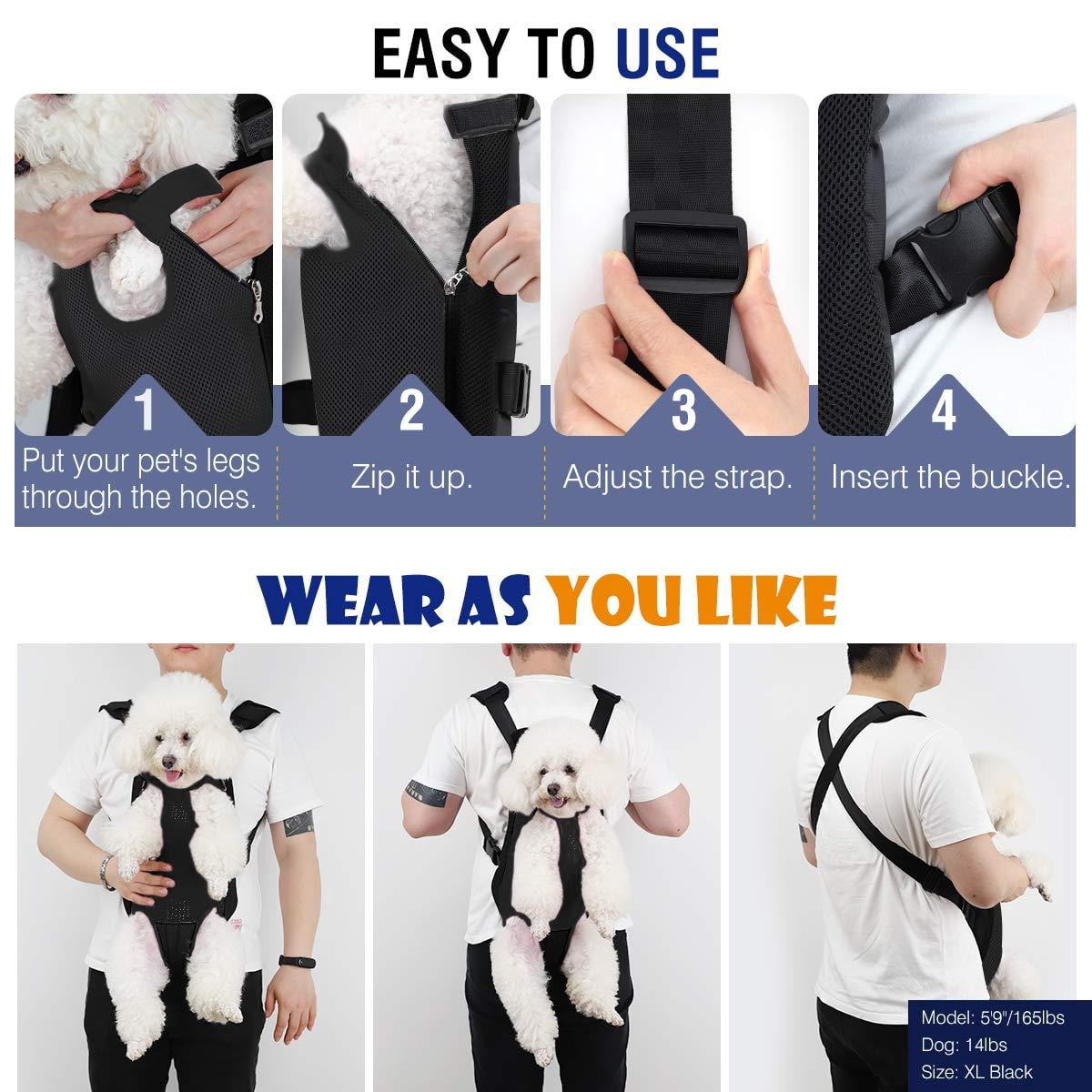 pawaboo pet carrier backpack adjustable pet front cat dog carrier backpack travel bolsa