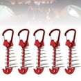 thumbnail image 4 of Tente Fixation Chevilles d'Ancrage, Piquets de Tente Boucle de Ressort Installation Facile en Alliage d'Aluminium Réglable 5pcs pour la Pêche Bleu, Rouge, 4 of 8