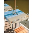 thumbnail image 6 of Summer Beach Outdoor Tablecloth with Umbrella Hole, Coastal Ocean Waves Starfish Shell Spillproof Waterproof Outdoor Table Cover, Patio Tablecloths for Party/Garden/Picnic, Square 54"x54", 6 of 9