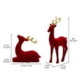 thumbnail image 2 of Festive Elk Decoration Set – Standing and Lying Flocked Elks, Ideal for Christmas Tabletop Display, 2 of 10