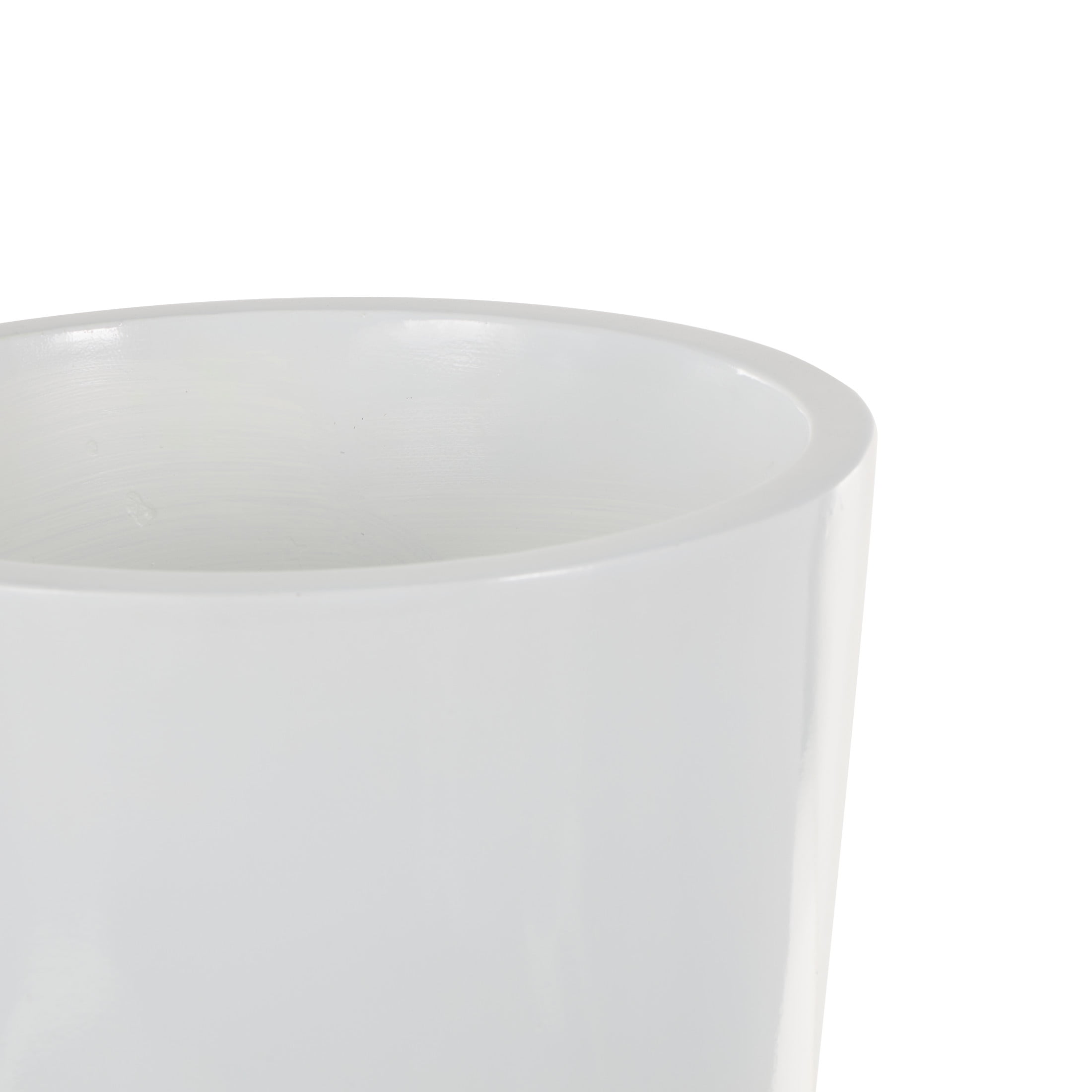 DecMode 36" Floor White Fiberglass Vase