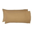 thumbnail image 3 of VHC Brands Burlap Solid Color Cotton Farmhouse Bedding King Pillow Case Set of 2, Pillowcase Set 21x40, Natural Tan, 3 of 6