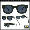 thumbnail image 2 of Retro Nostalgic Thick Bubble Plastic Frame Retro Horn Rim Sunglasses Green - Black, 2 of 7