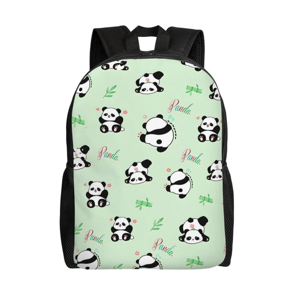 Panda Backpack Full Front Print Travel Laptop Bag for Men and Women