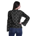 thumbnail image 3 of Moomaya Womens Collar Kurta Kurti Lace Detail Printed Full Sleeve Top Tunic, 3 of 6