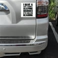 thumbnail image 2 of DistinctInk Custom Bumper Sticker - 4" x 4" Decorative Decal - White Background - Terrible Sleeping Disorder Called Reading, 2 of 2