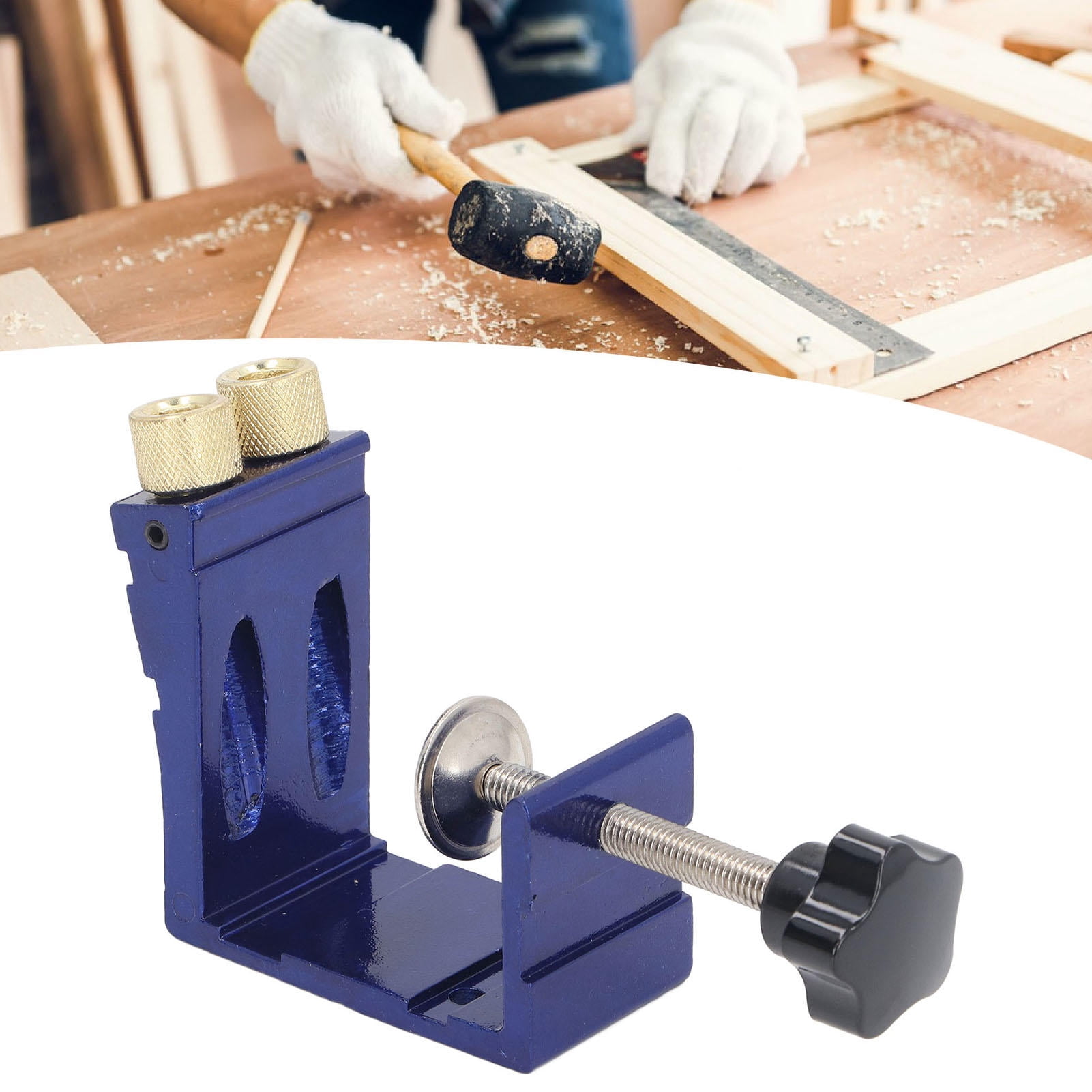 Yajisi Mini Pocket Hole Jig Kit – Aluminum Alloy Dowel System for Accurate Woodworking, Corner & Flush Joints